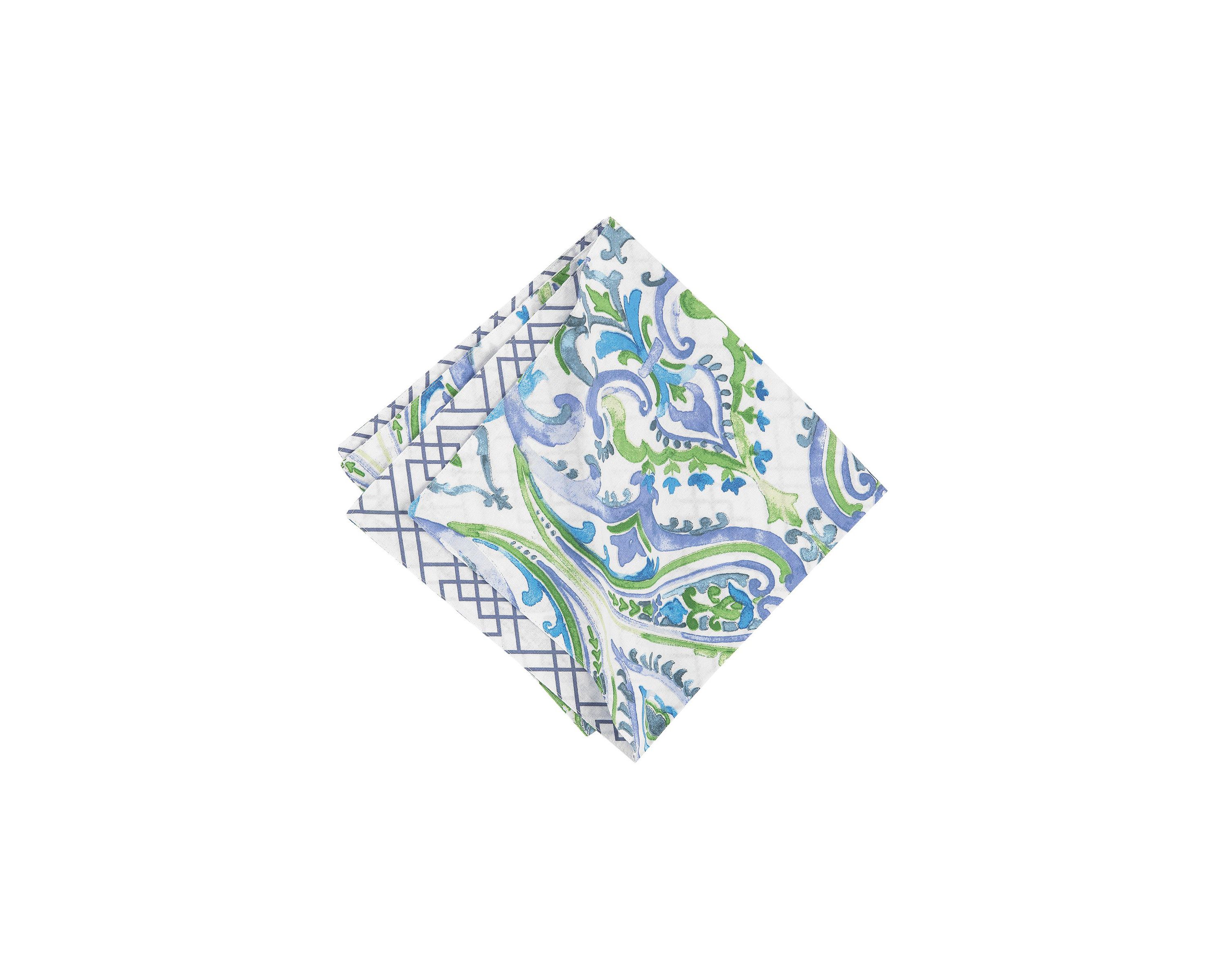 Juliet Reversible Bright Paisley Napkin Set of 6