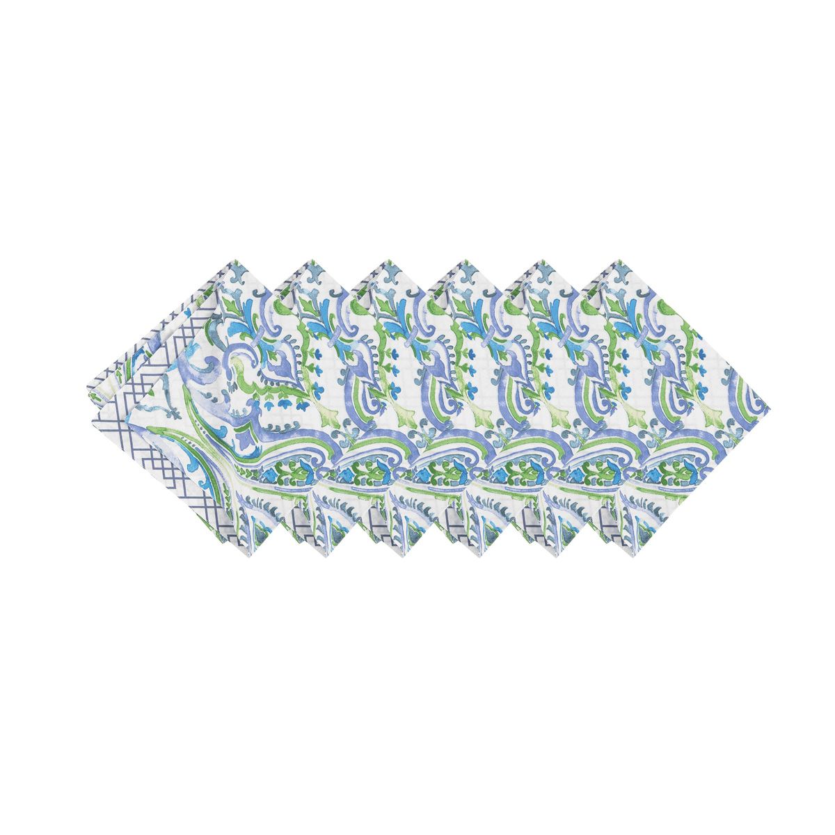 Juliet Reversible Bright Paisley Napkin Set of 6