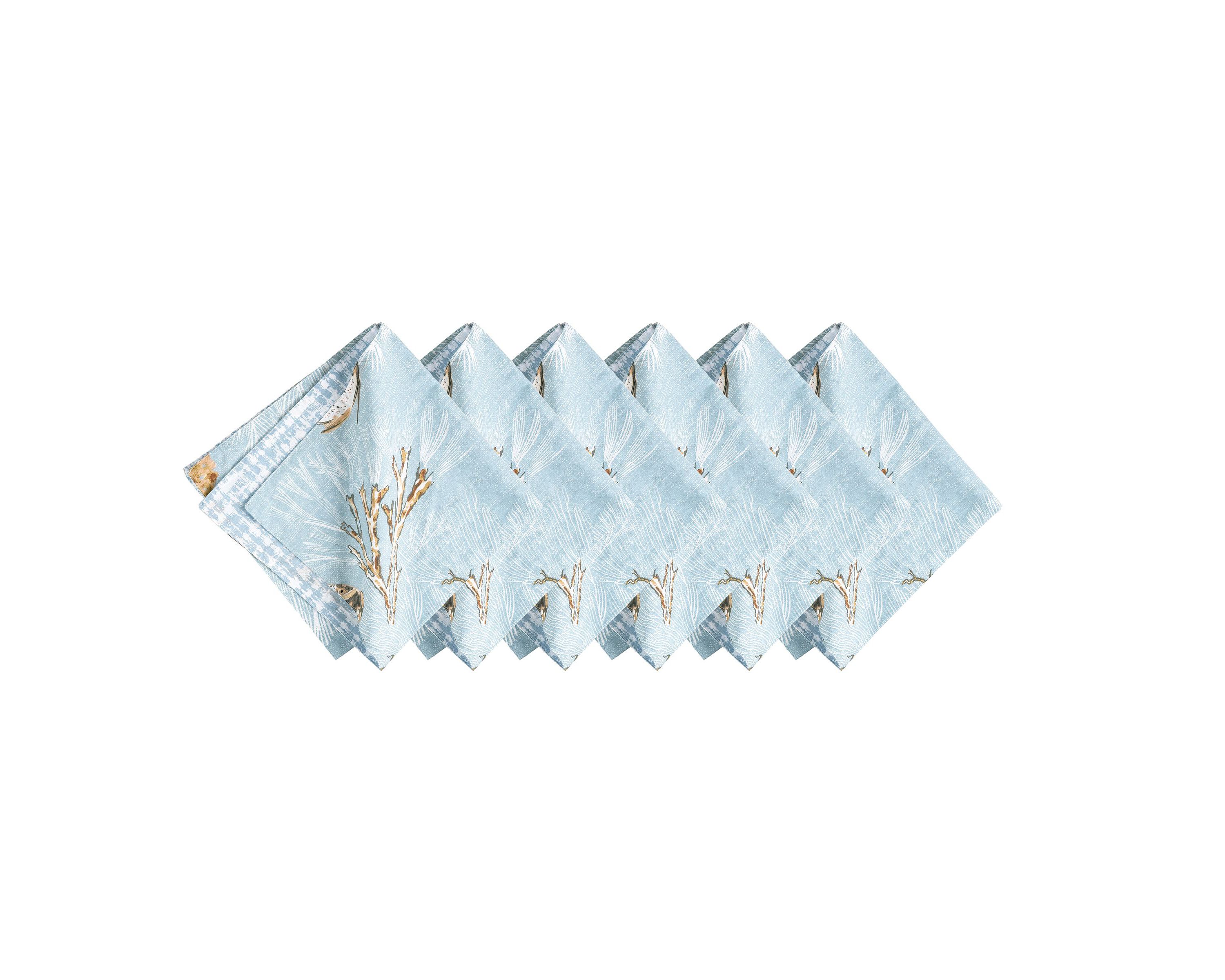 Meraki Island Reversible Blue Coastal Napkin Set of 6