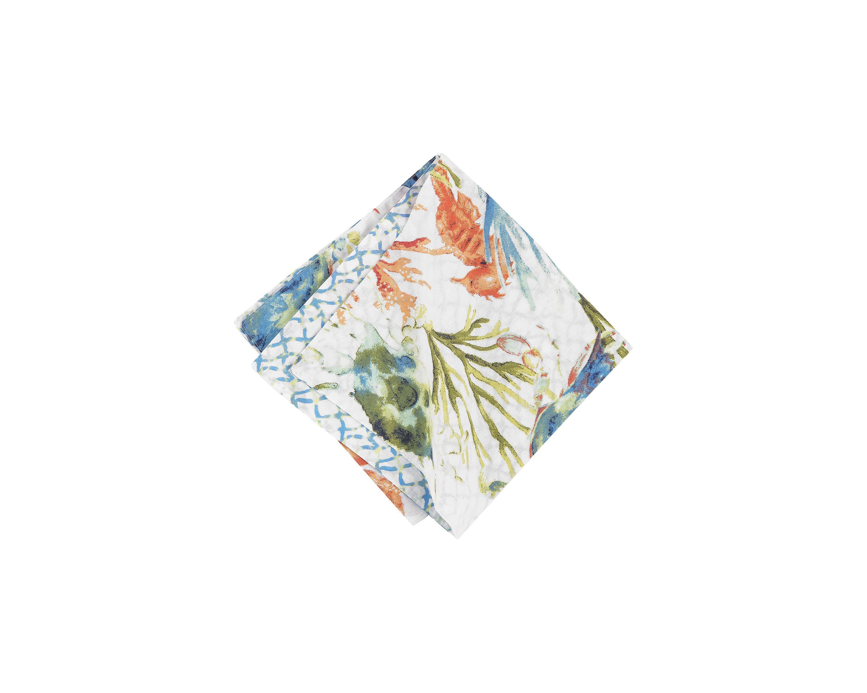 Marino Reversible Colorful Coastal Napkin Set of 6