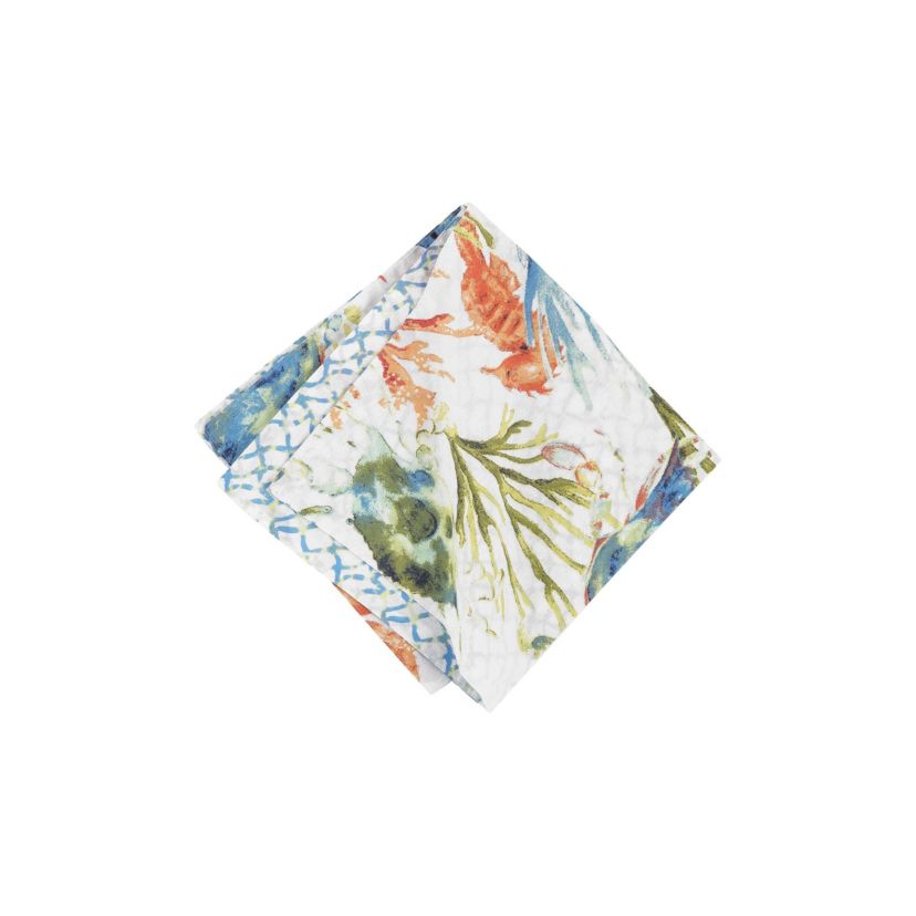 Marino Reversible Colorful Coastal Napkin Set of 6