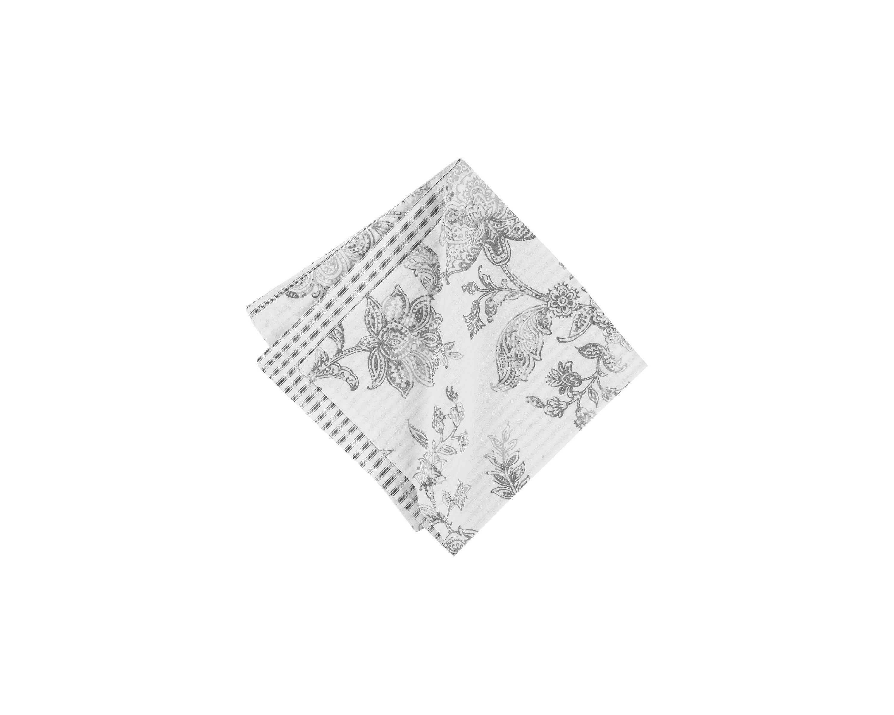 Miriam Slate Reversible Gray Damask Napkin Set of 6