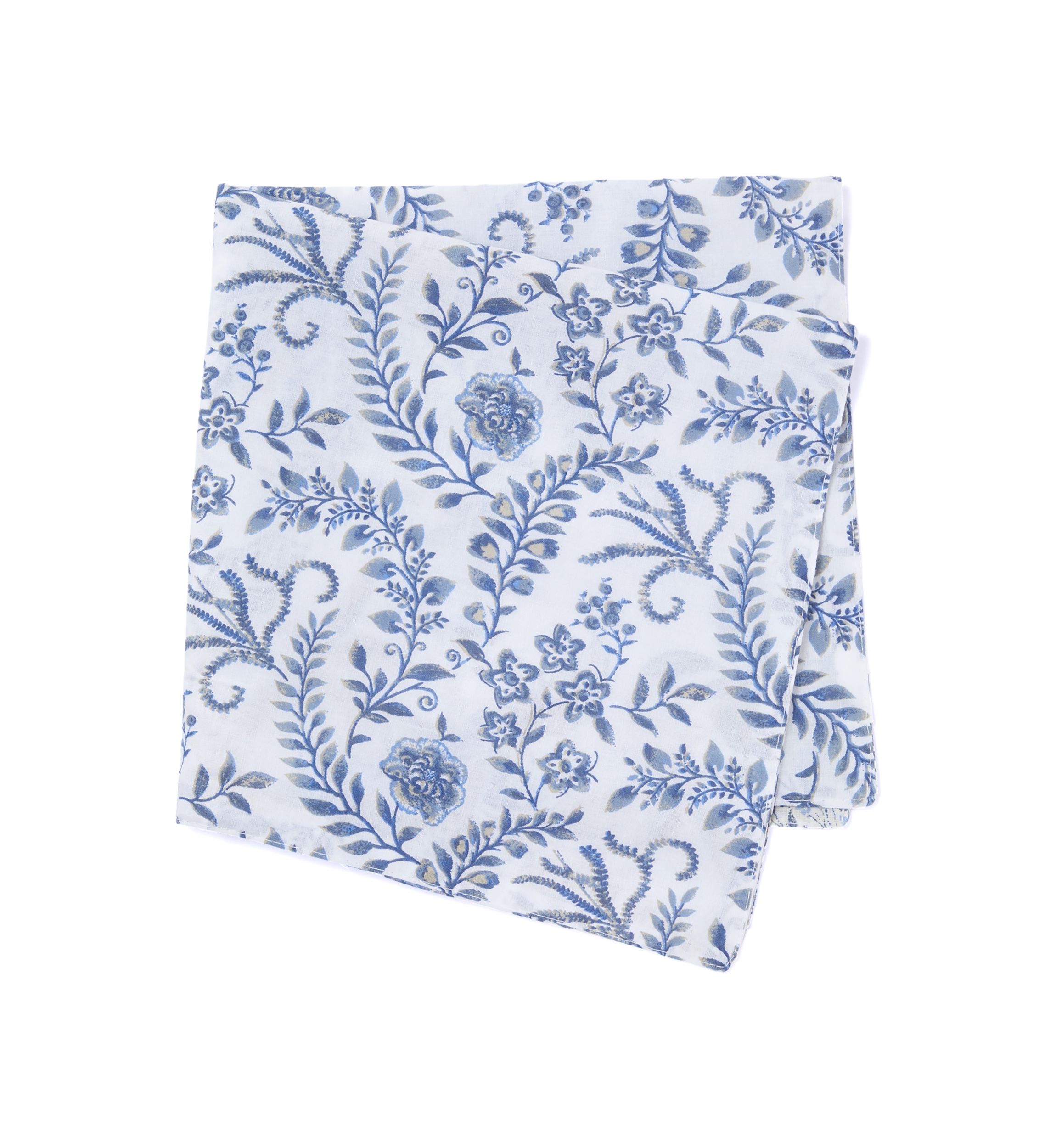 Reversible Blue Floral Napkin