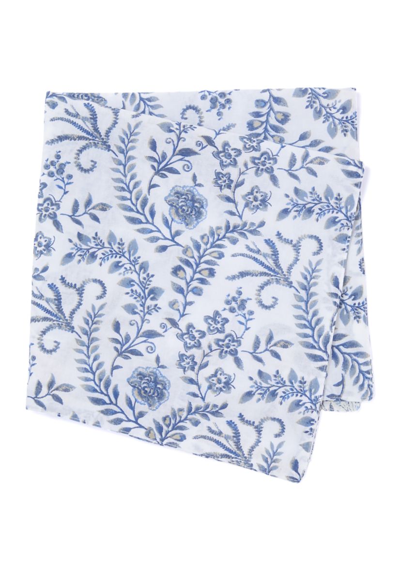 Reversible Blue Floral Napkin