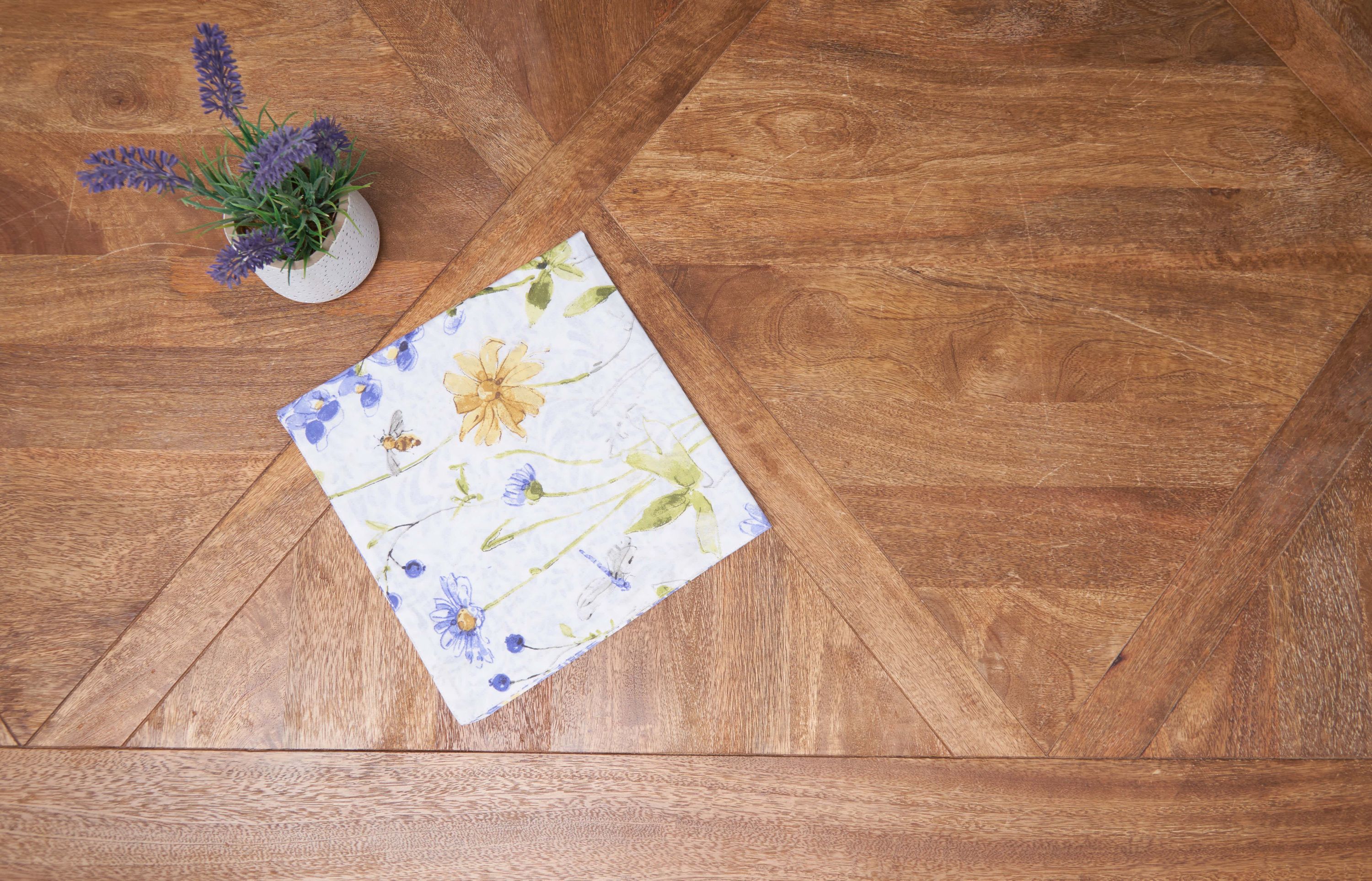 Lovely Blues Floral Cotton Napkins Set of 6