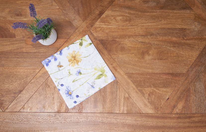 Lovely Blues Floral Cotton Napkins Set of 6