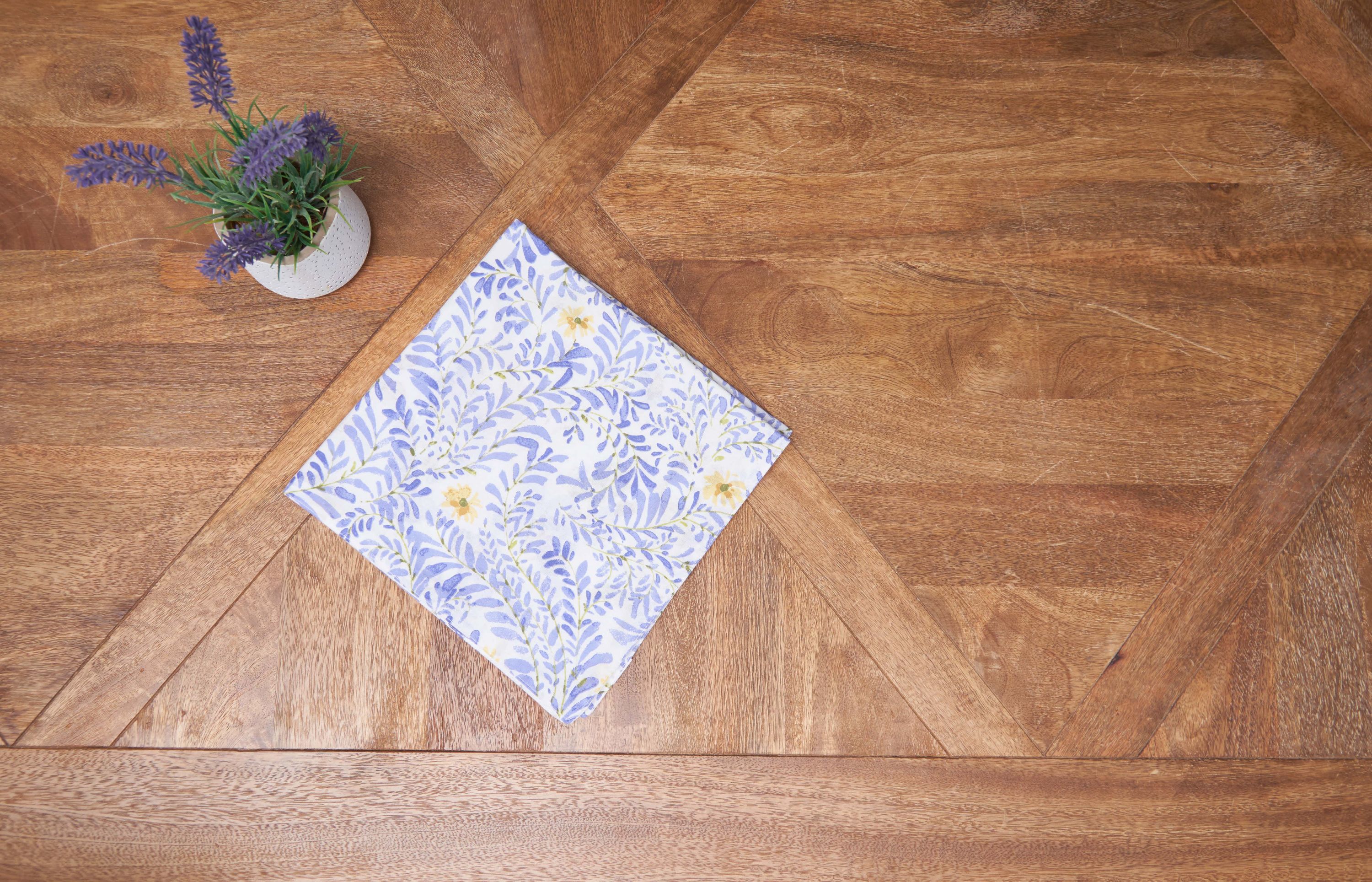 Lovely Blues Floral Cotton Napkins Set of 6
