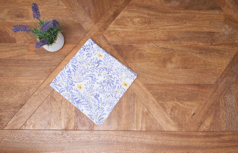 Lovely Blues Floral Cotton Napkins Set of 6
