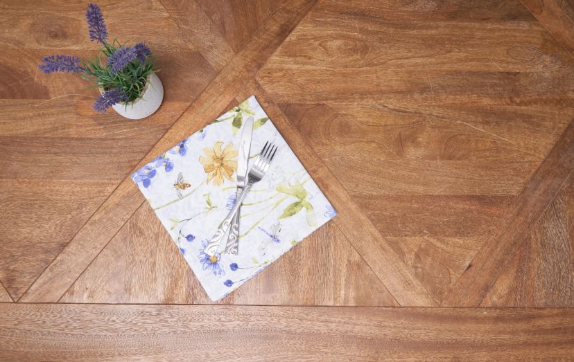 Lovely Blues Floral Cotton Napkins Set of 6