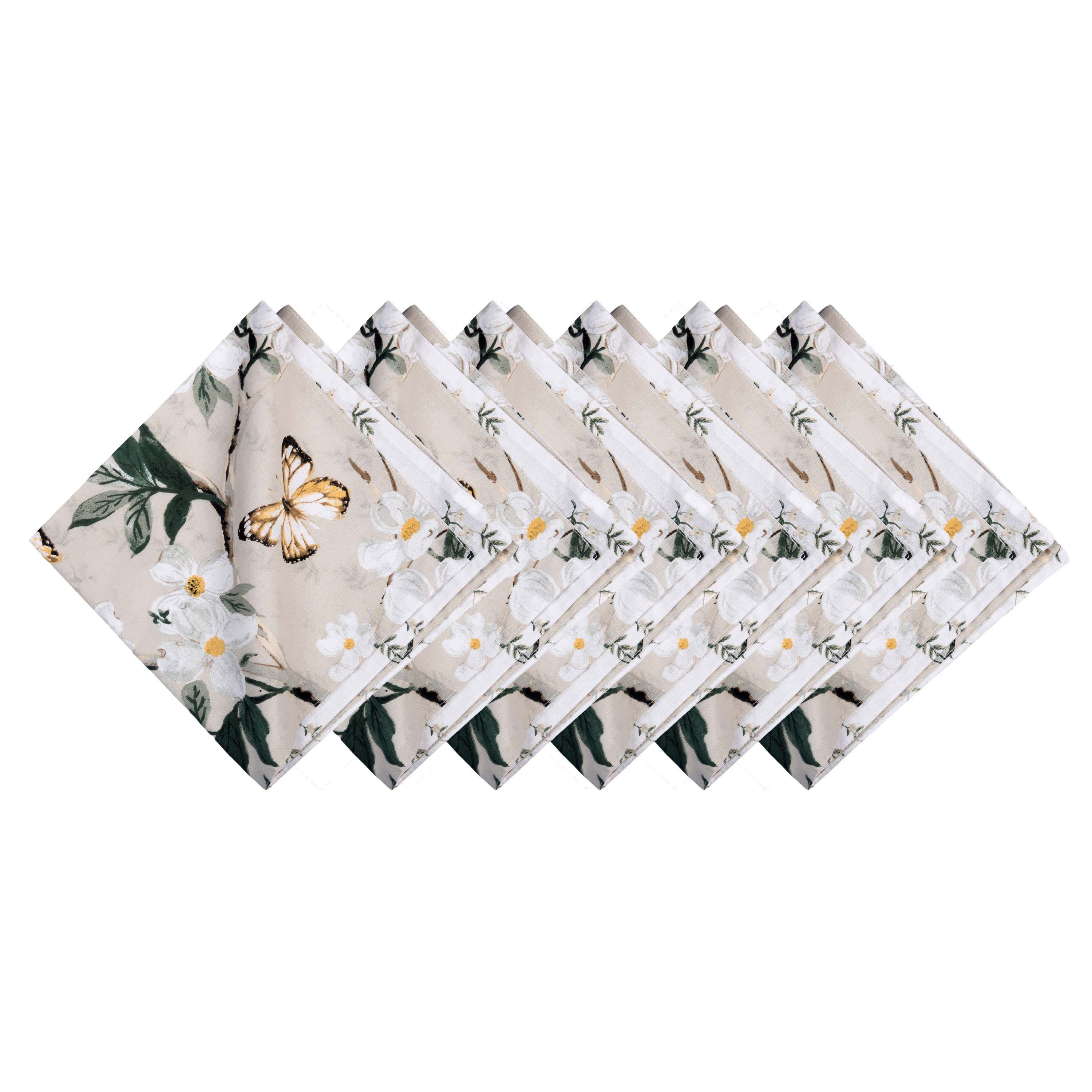 Dogwood Meadows Floral Cotton Napkins Set of 6
