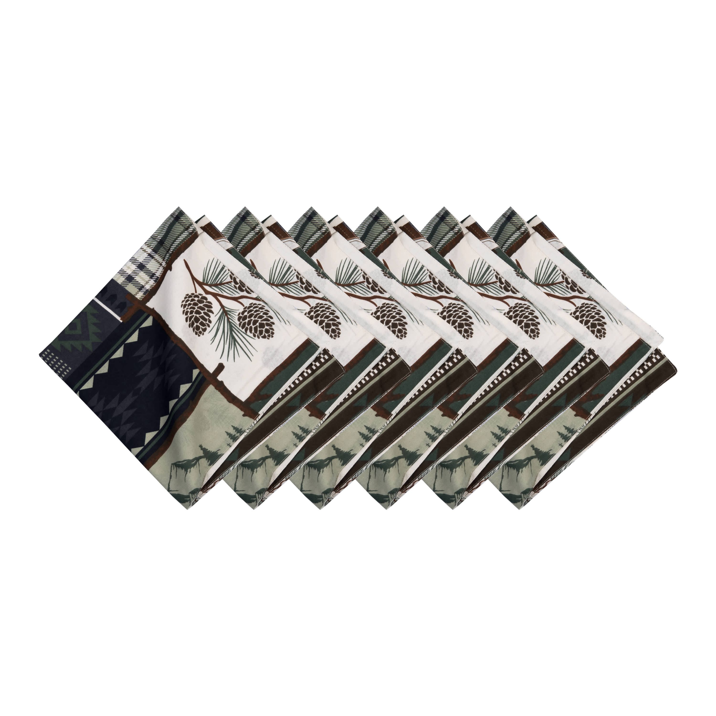 C&F Home Greenstone Pines Cotton Napkins Set of 6 | Belk