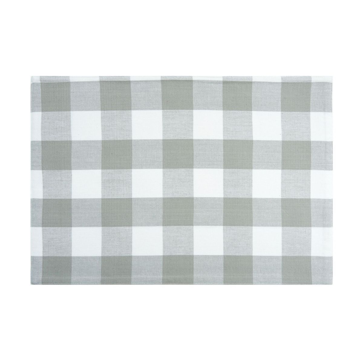 Franklin Slate Gingham Check Placemat, Set of 6