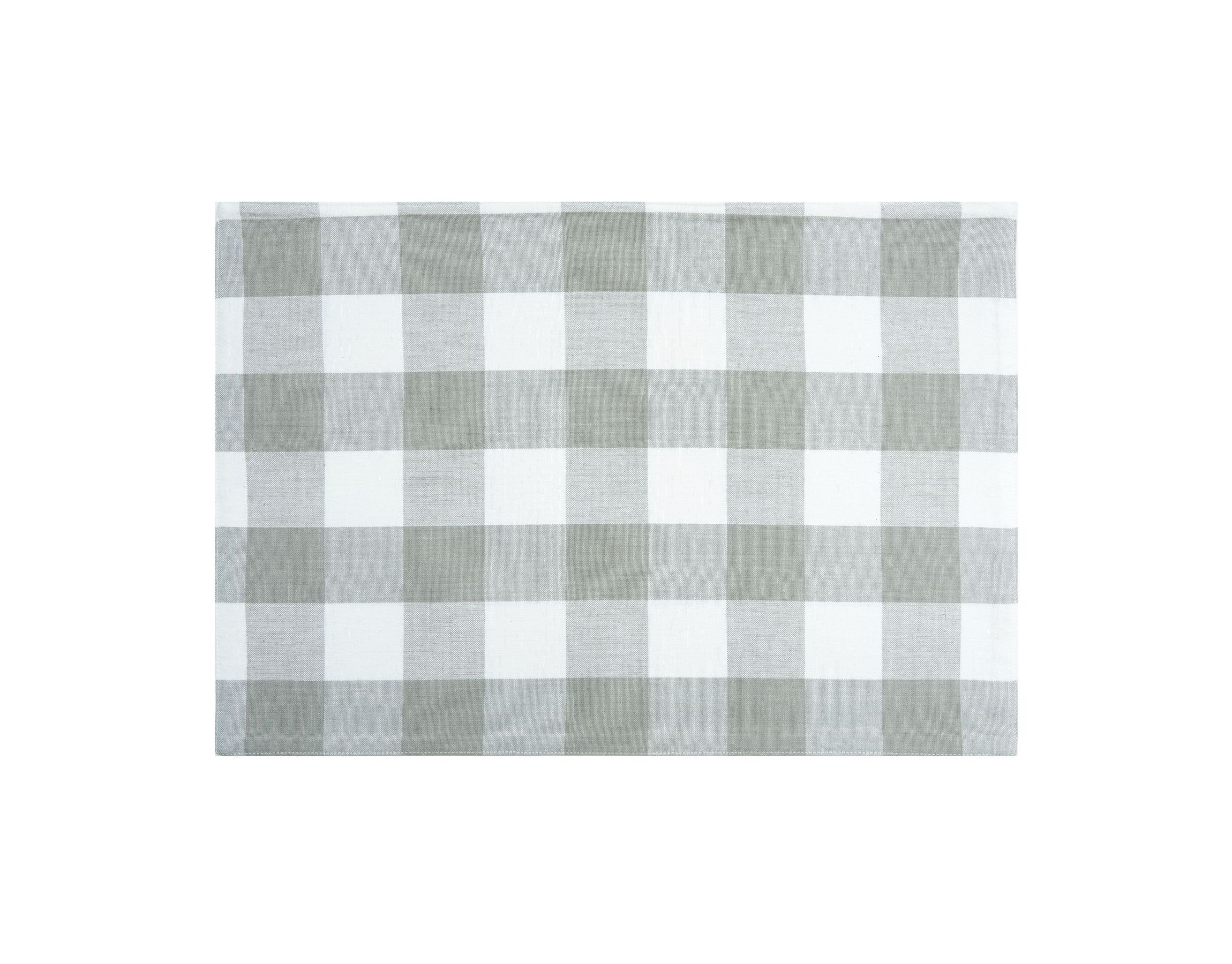 Franklin Slate Gingham Check Placemat, Set of 6
