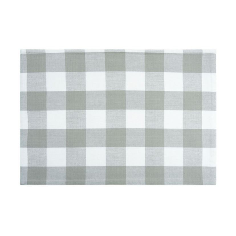 Franklin Slate Gingham Check Placemat, Set of 6