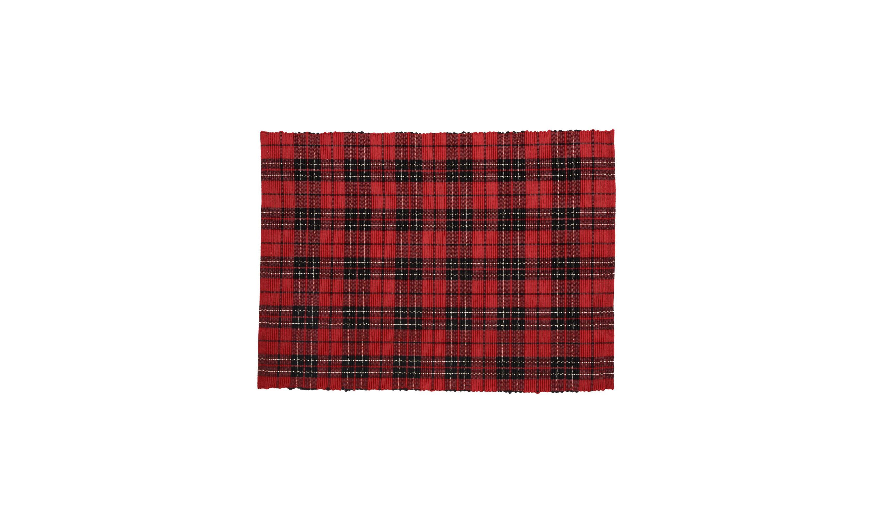 Red Black Plaid Placemat