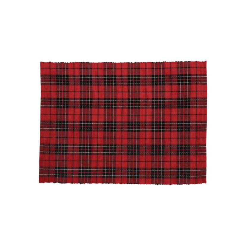 Red Black Plaid Placemat