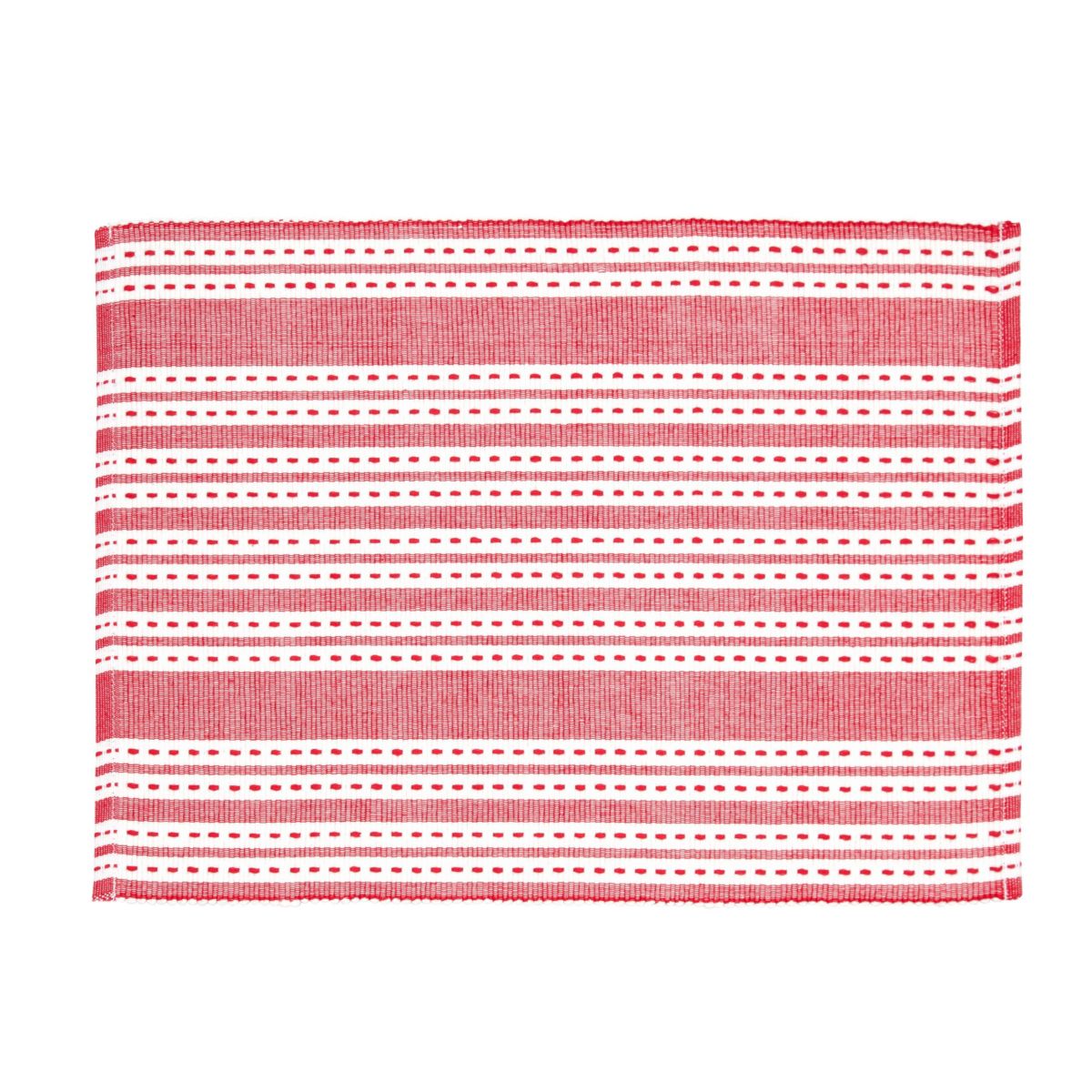 Warner Scarlet Woven Reversible Placemat Set of 6