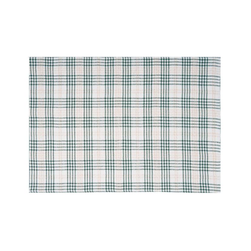 Sage & Gold Plaid Placemats Set of 6