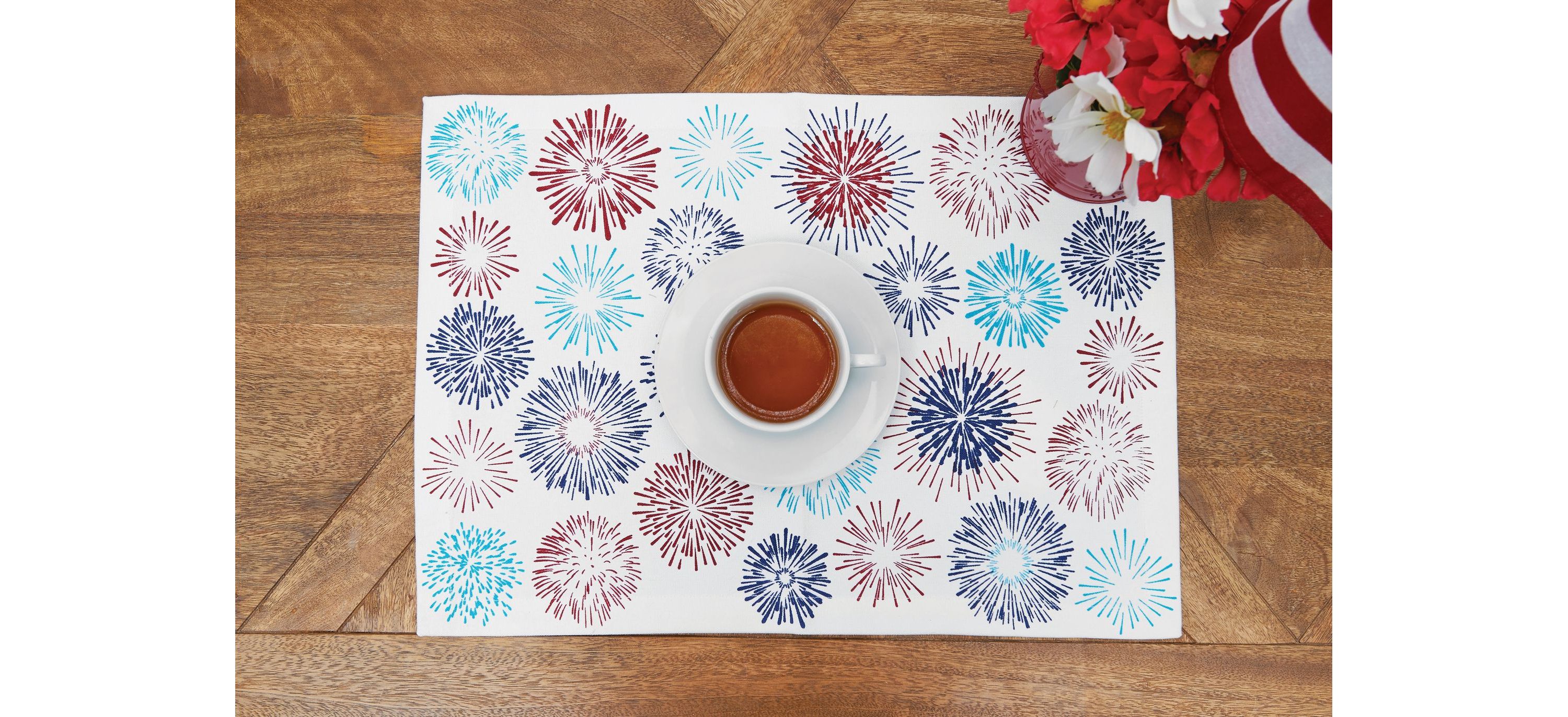 Firework Sparkle July 4th Placemat Set of 6