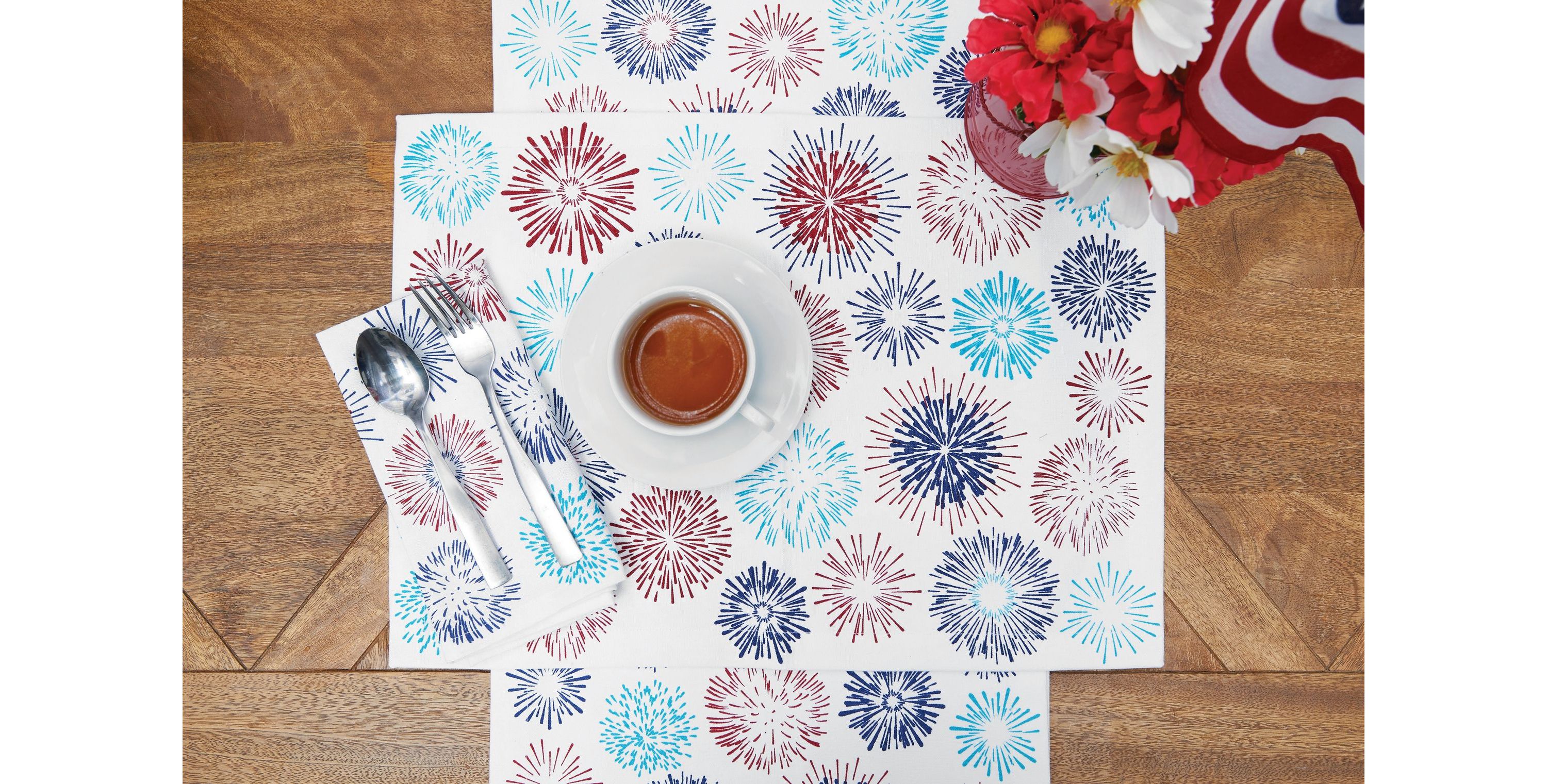 Firework Sparkle July 4th Placemat Set of 6