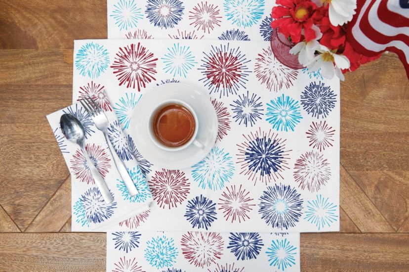 Firework Sparkle July 4th Placemat Set of 6