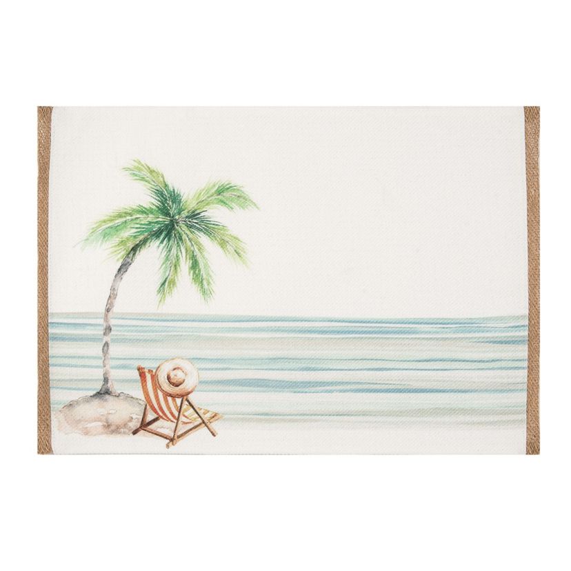 Life Is Better At The Beach Embroidered Placemat Set of 6