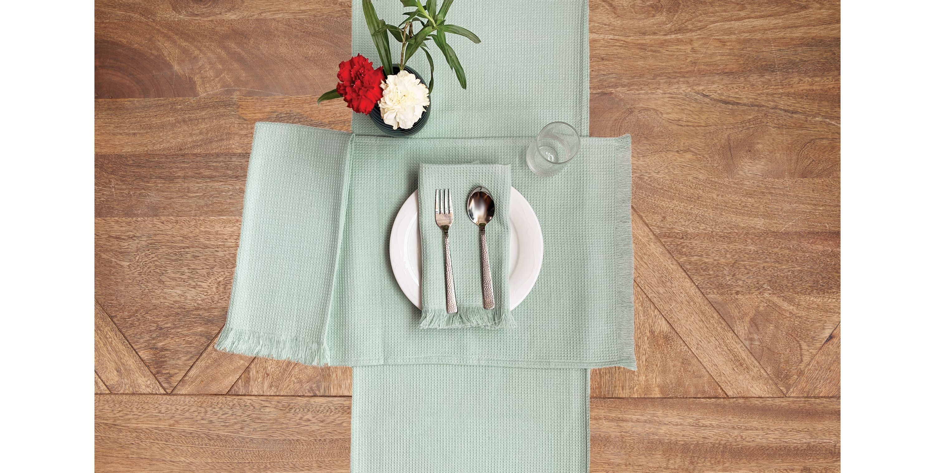 Waffle Weave Seaglass Placemat Set of 6