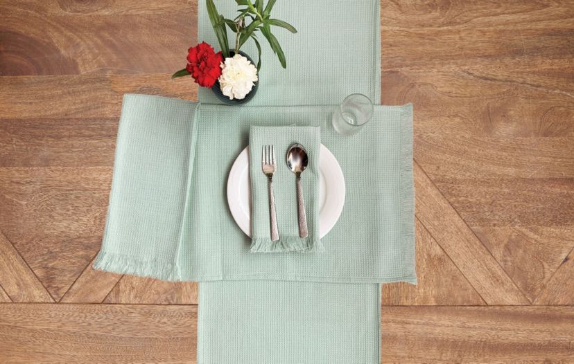 Waffle Weave Seaglass Placemat Set of 6