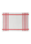 Coral Striped Border Placemat 