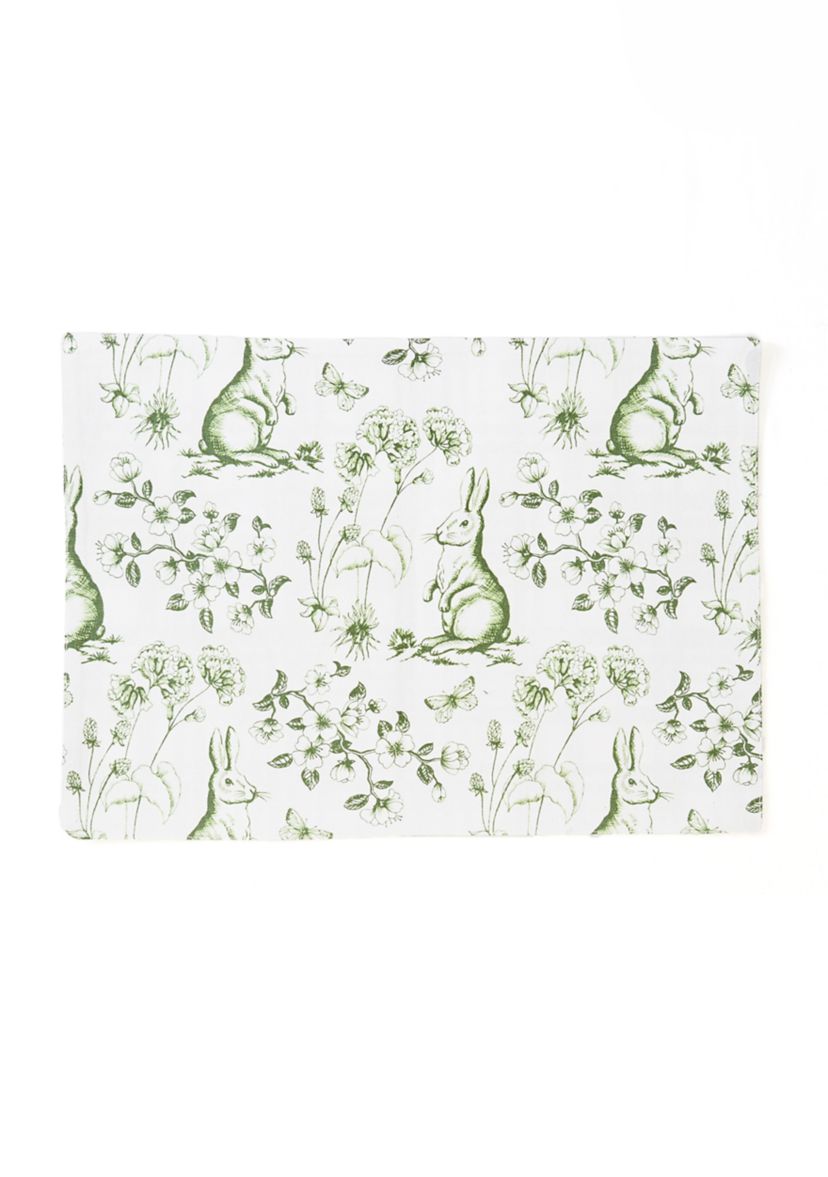 Spring Greens Bunny Toile Placemat