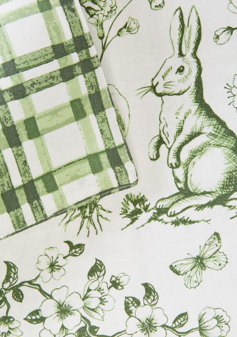 Spring Greens Bunny Toile Placemat
