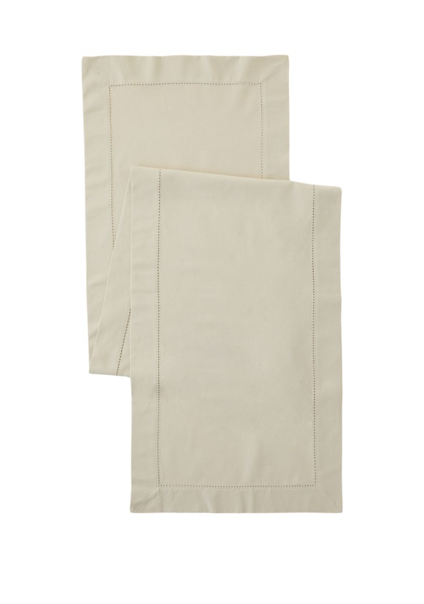 Hemstitch Pebble Table Runner