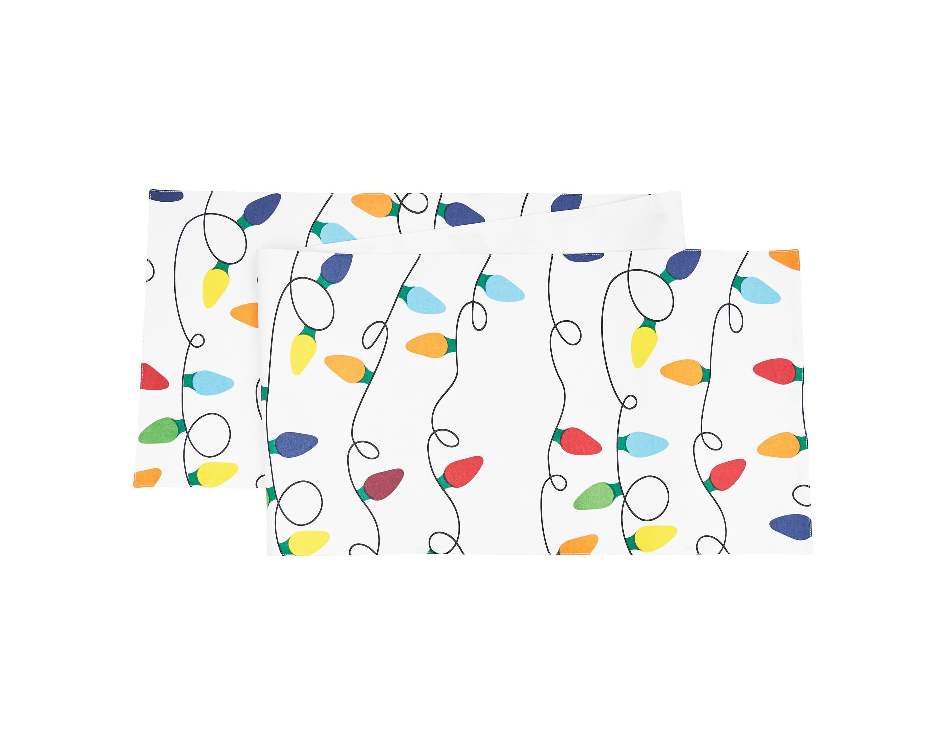 Christmas Light Printed Holiday Table Runner