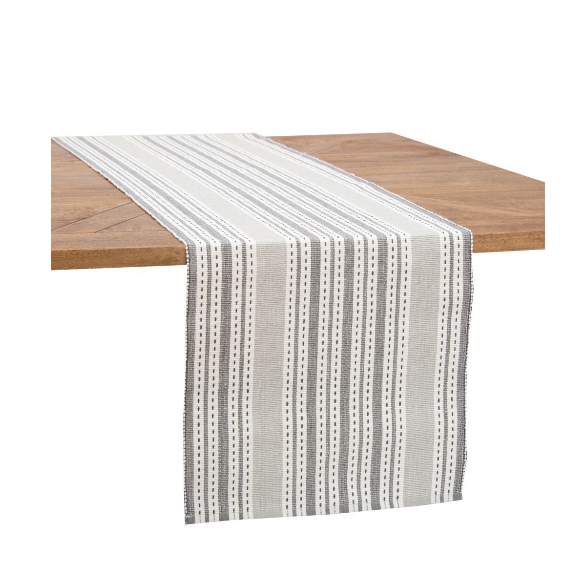 72" x 14" Warner Stripe Woven Reversible Table Runner