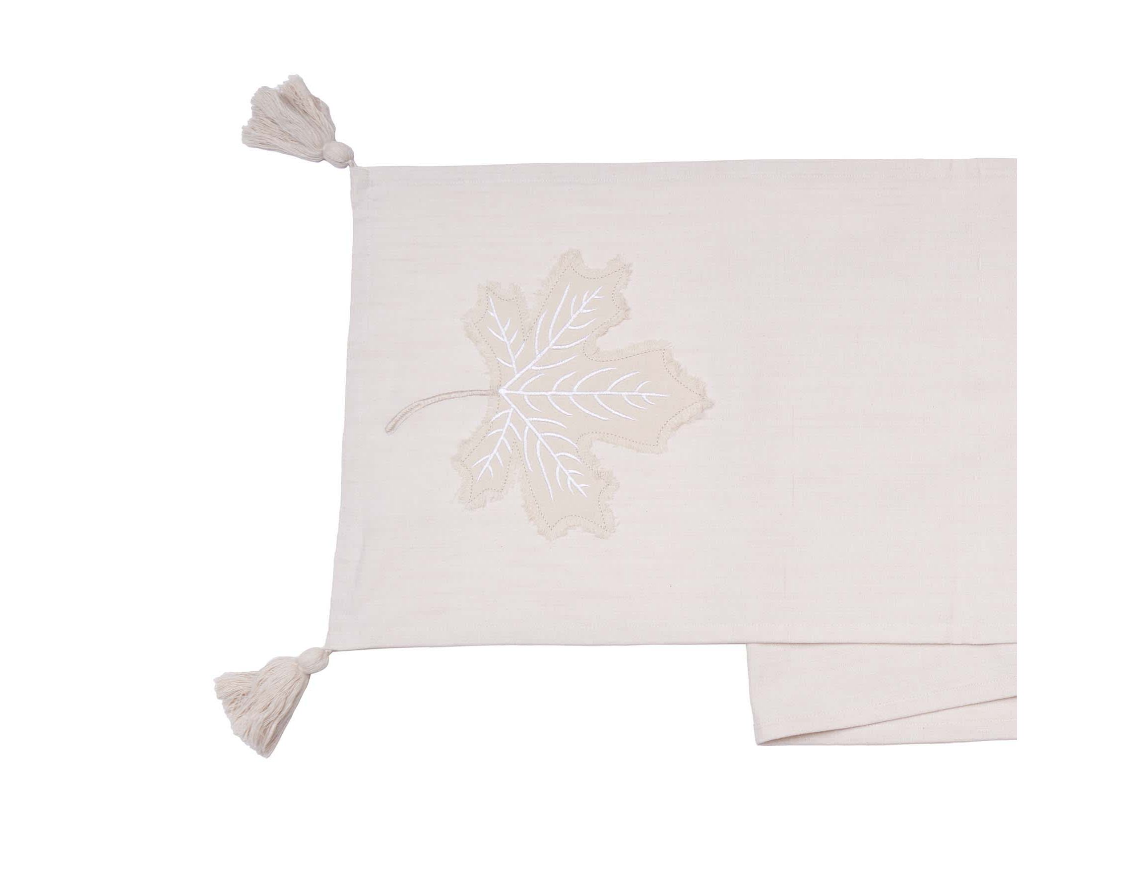 Neutral Maple Leaves Runner