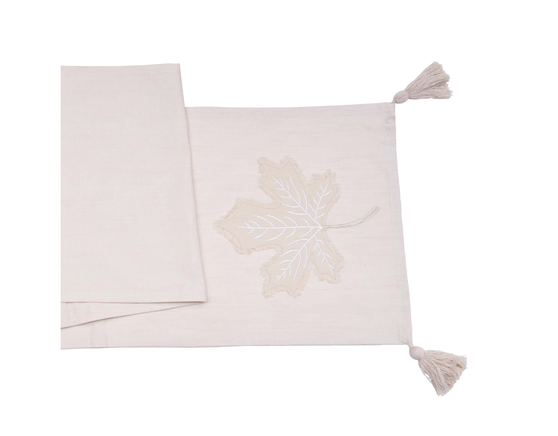 Neutral Maple Leaves Runner