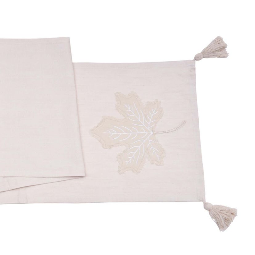 Neutral Maple Leaves Runner