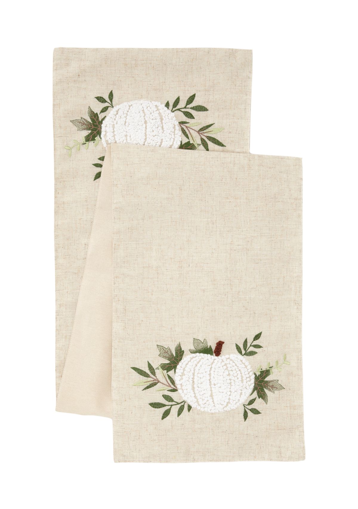 White Pumpkin Botanical Table Runner