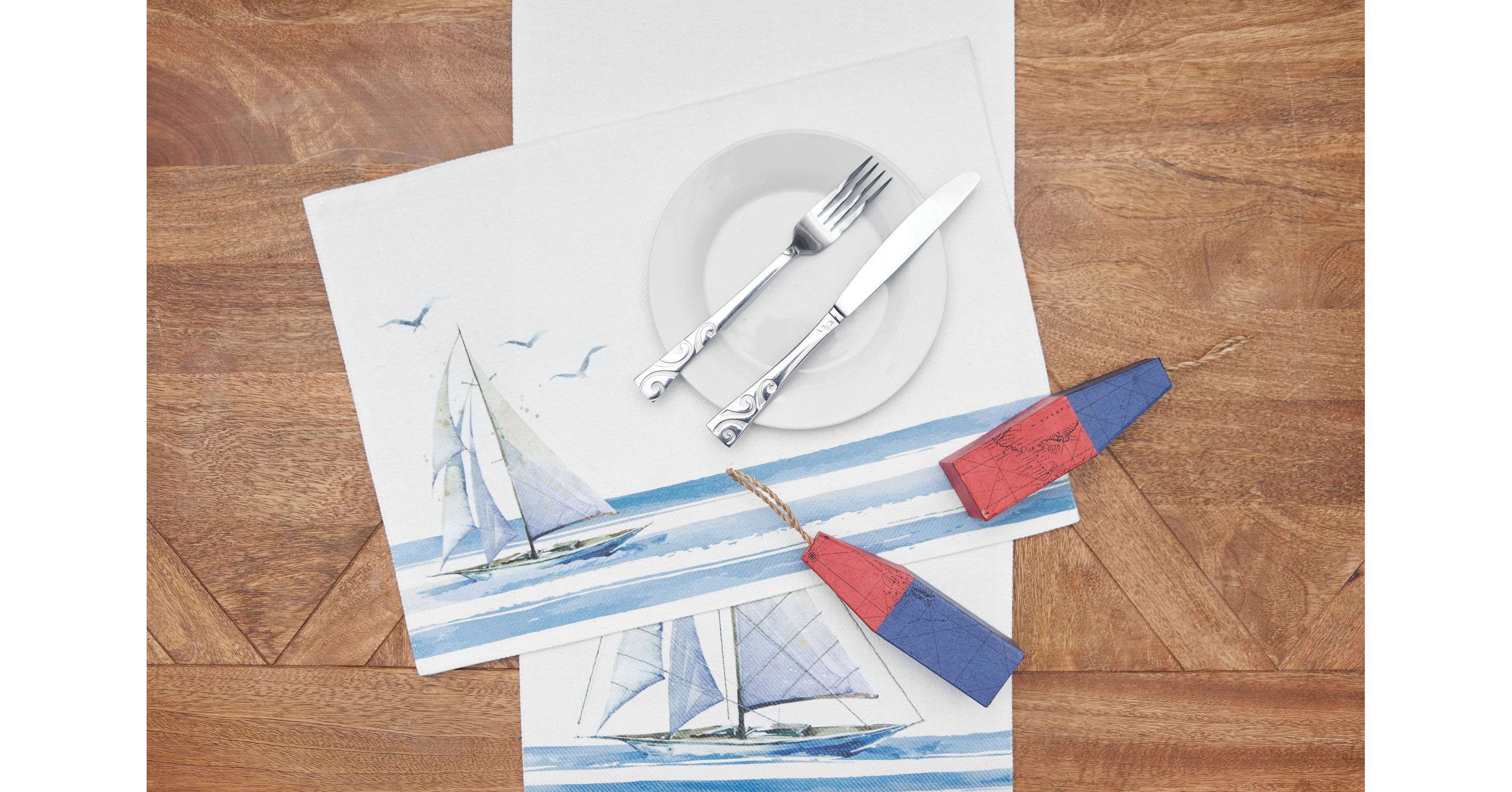13" x 72" Let Your Dreams Set Sail Embroidered Table Runner