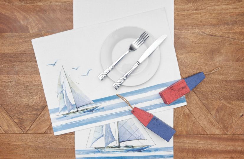 13" x 72" Let Your Dreams Set Sail Embroidered Table Runner