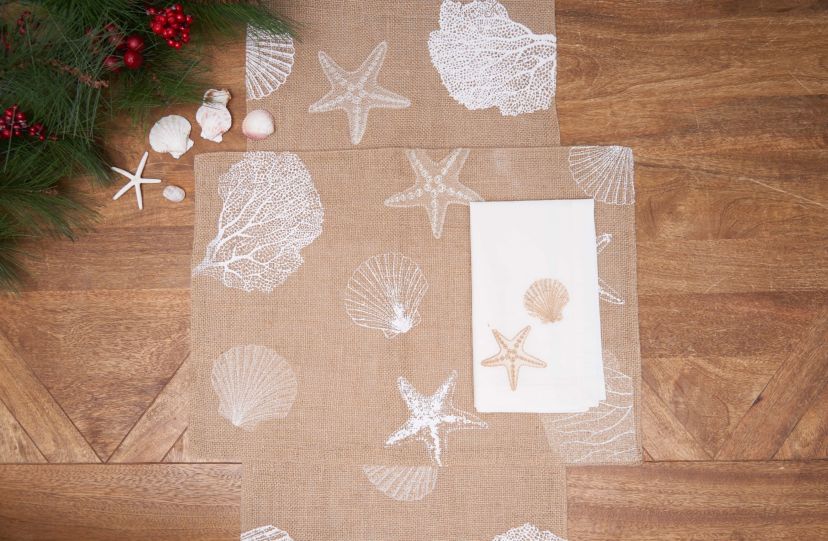 Sandy Coast Cotton Rectangle Table Runner