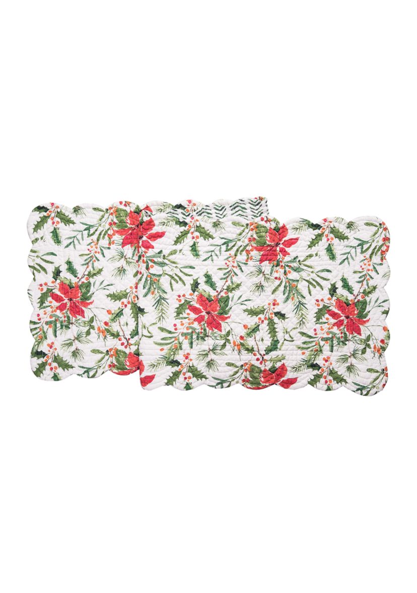 Silvia Poinsettia Table Runner