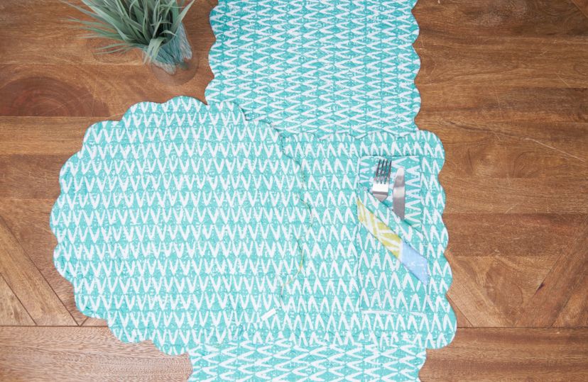 Surfside Sound Cotton Rectangle Table Runner
