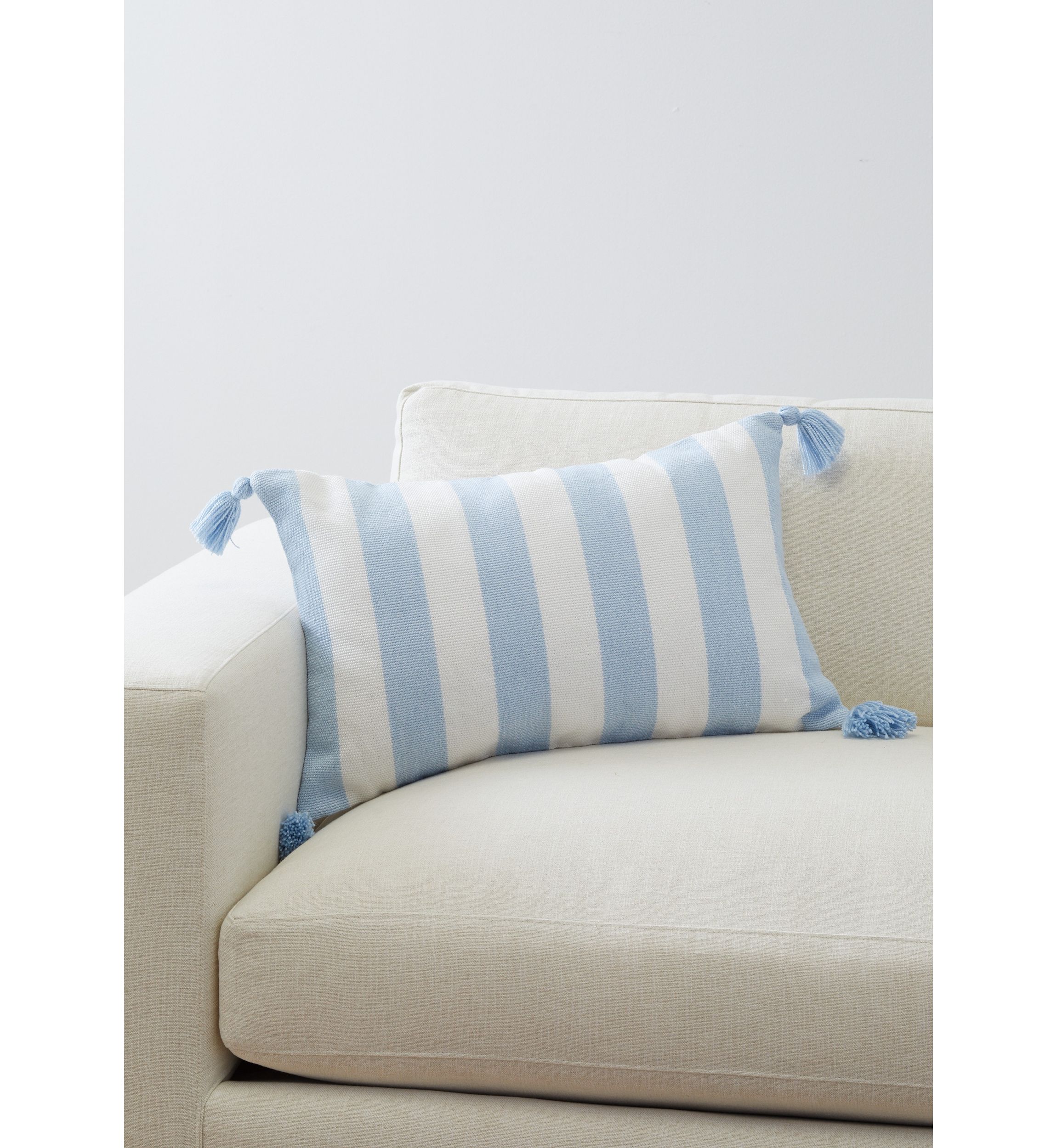 Cabana Striped Tassel Pillow