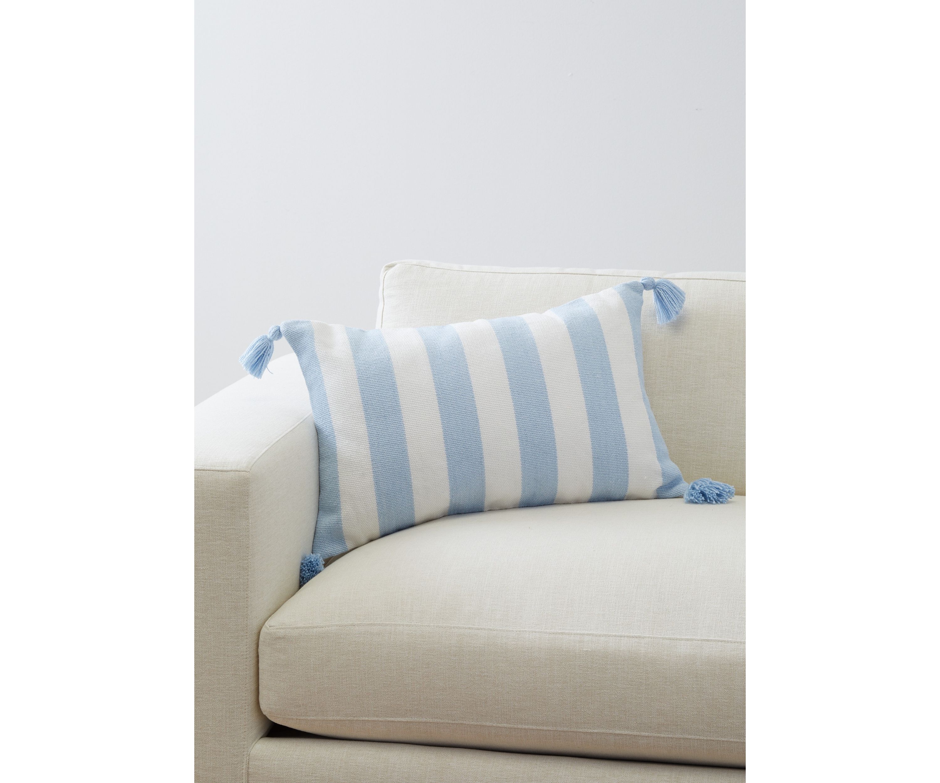 Cabana Striped Tassel Pillow