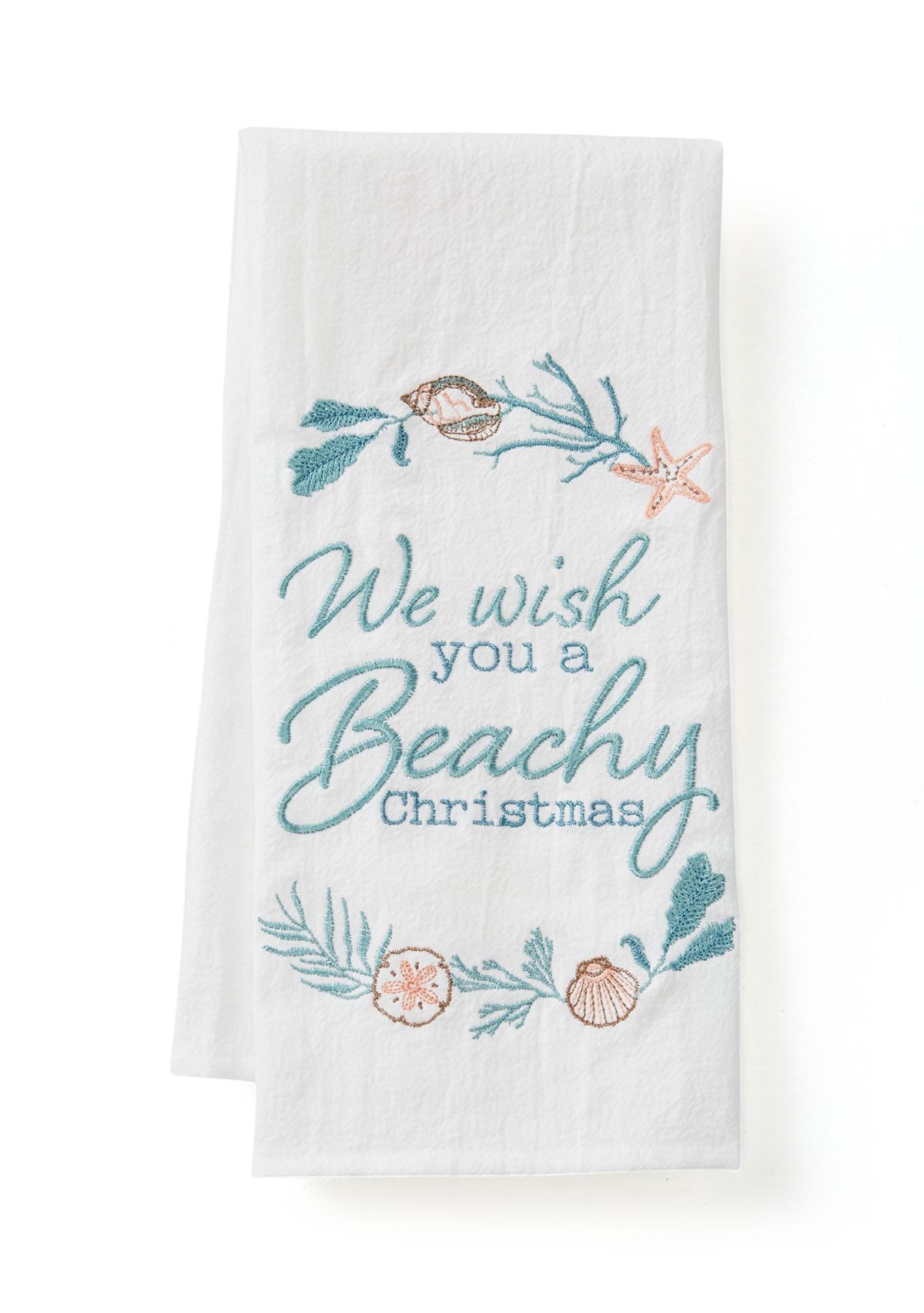 We Wish You a Beachy Christmas Kitchen Towel