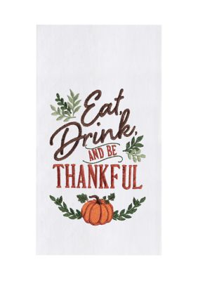 C&F Home 'Eat, Drink, and Be Thankful' Kitchen Towel, 27 x 18