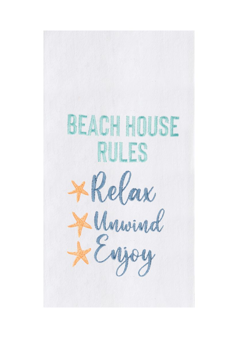Beach House Rules Kitchen Towel