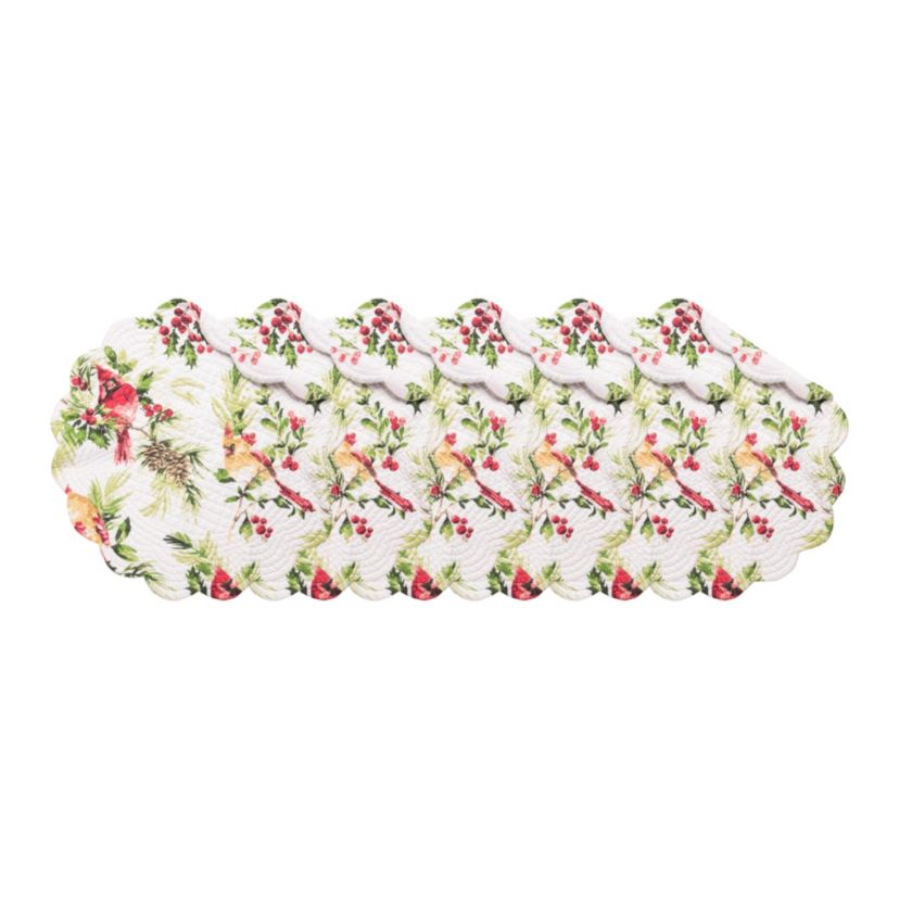 Ruby Cardinal Round Placemat S/6