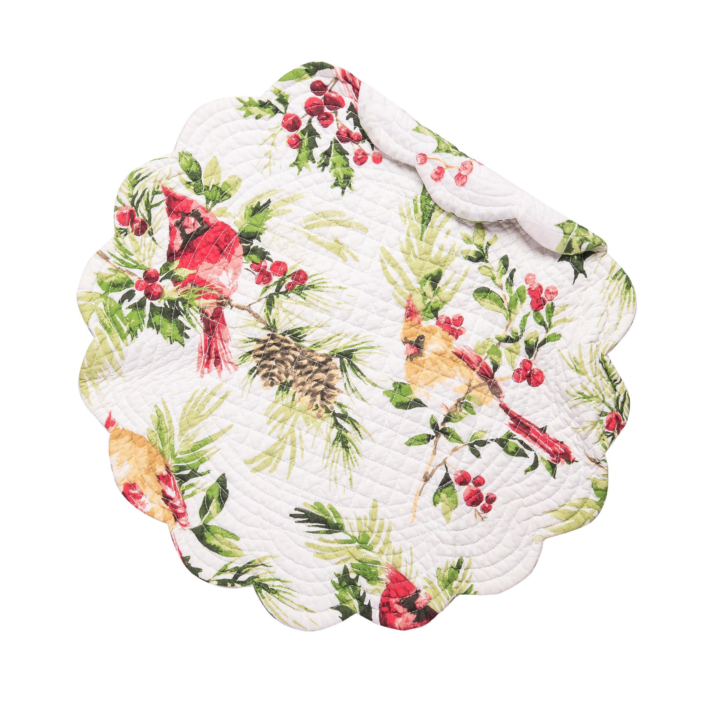 Ruby Cardinal Round Placemat S/6